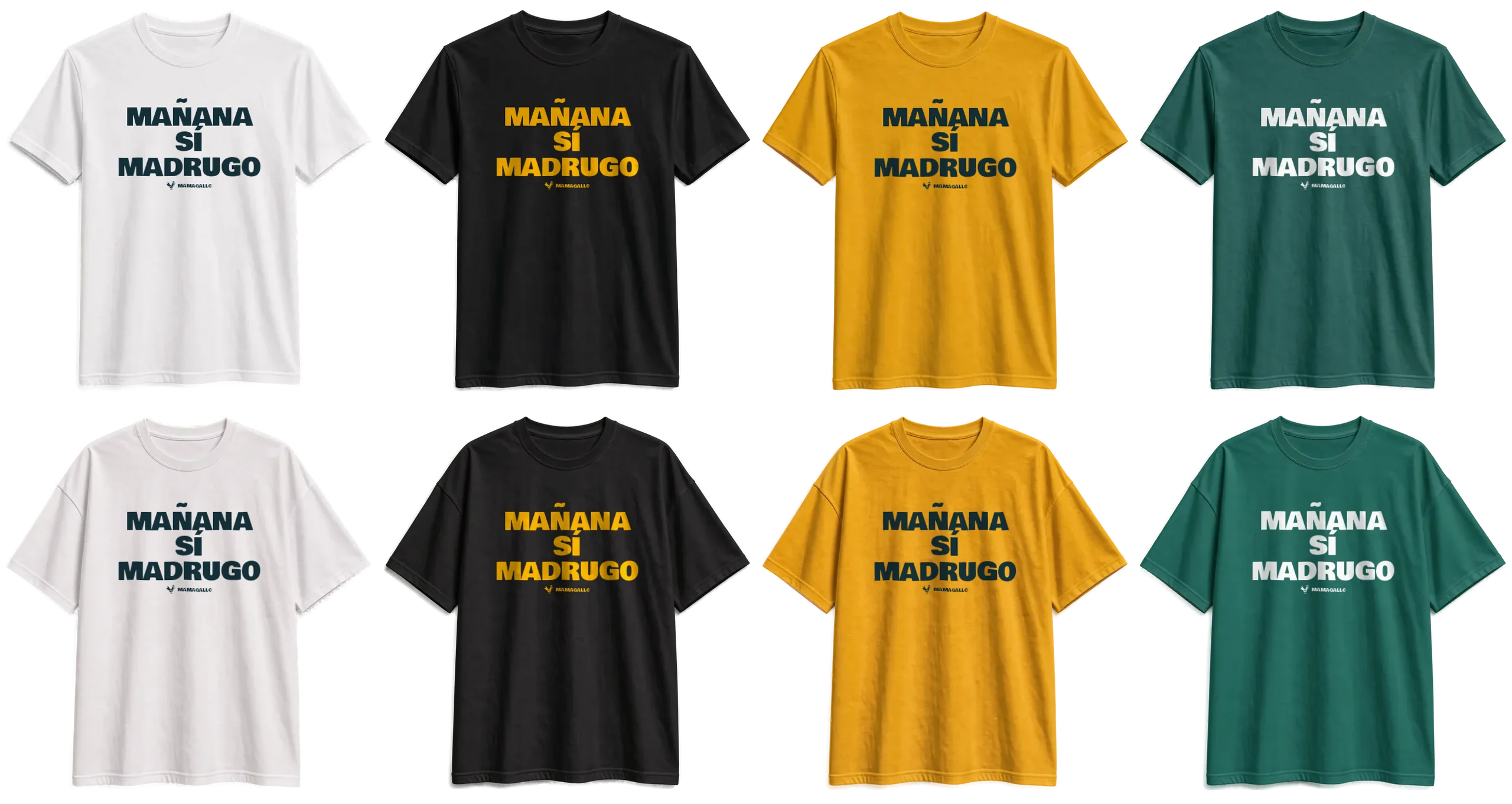 Camiseta amarilla regular con el diseño Mañana sí madrugo